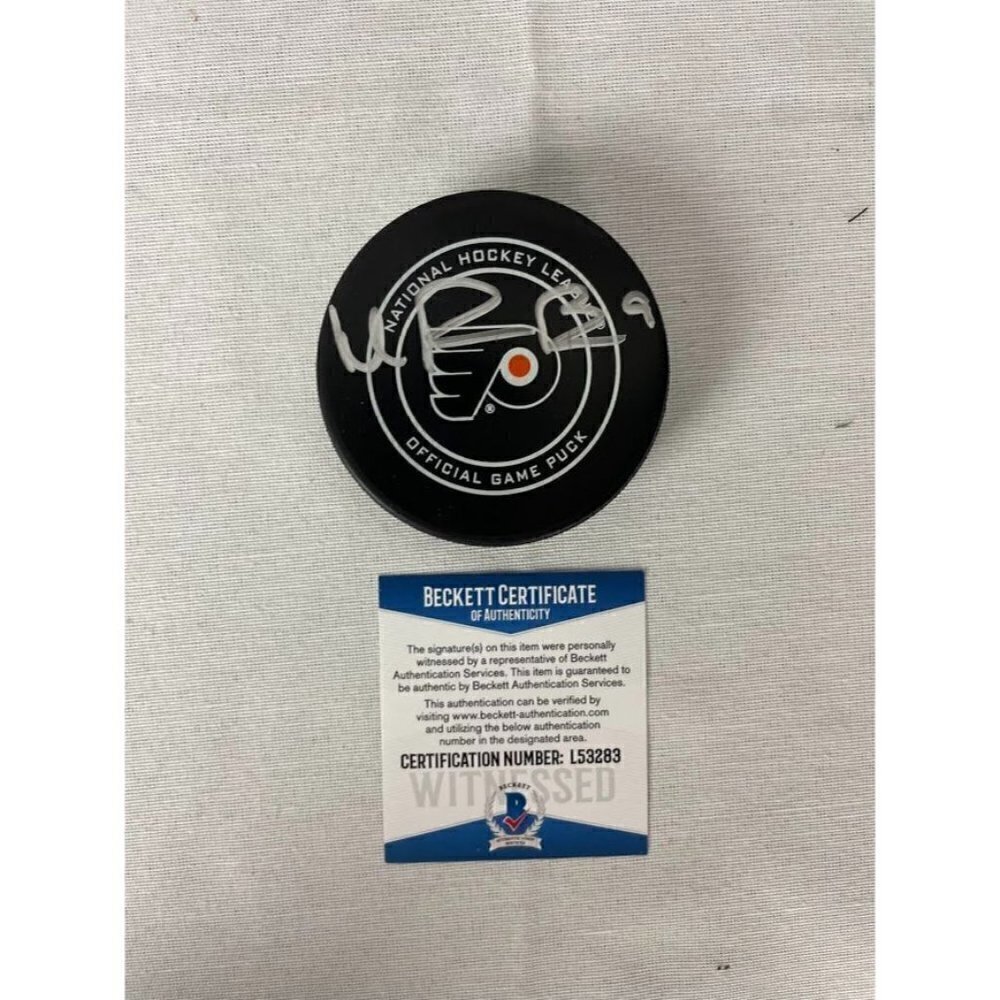 Ivan Provorov signed autographed Philadelphia Flyers 50th anniversary puck BAS